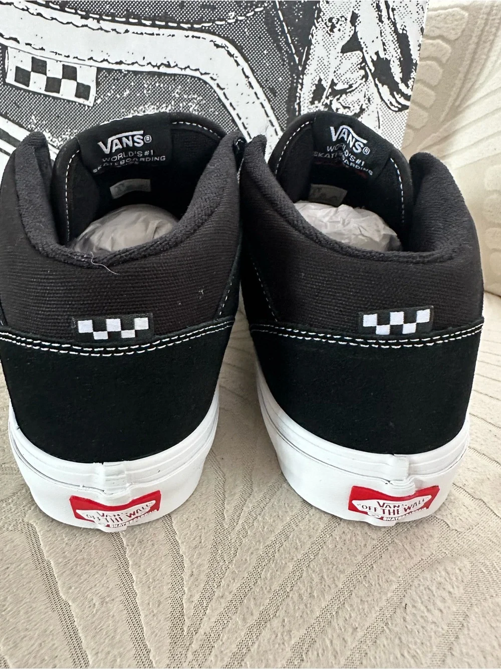 Vans Skate Black & White Half Cab Mid Top Sneakers NEW Men’s